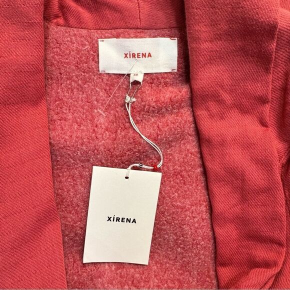 NEW Xirena Marlen Wrap Jacket Sundried Red Cotton Fleece Lined Size XS - Picture 6 of 8